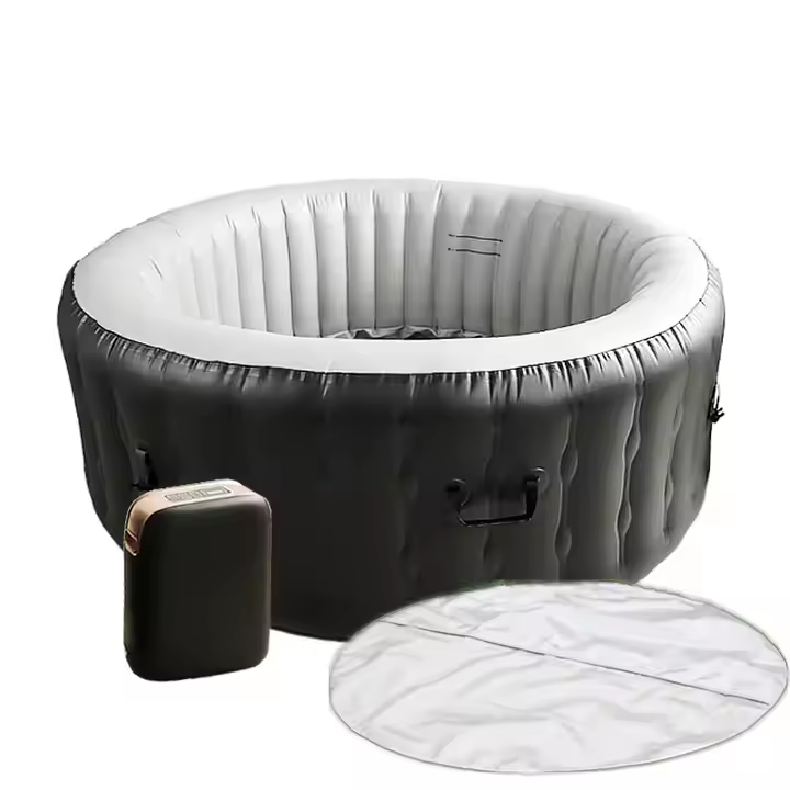 屋外用6人乗り丸型インフレータブルホットタブバブルバススパ屋 - Hot Tub のレビューと価格