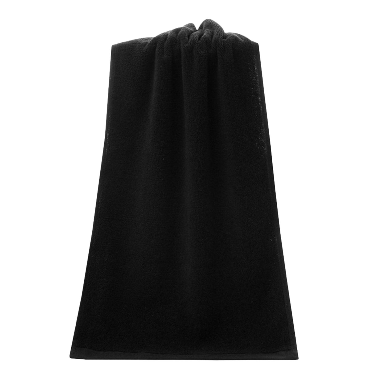 特大サイズの黒い綿製ハンドタオル。天然素材で柔らかく、吸水性 - Spa Towel のレビューと価格