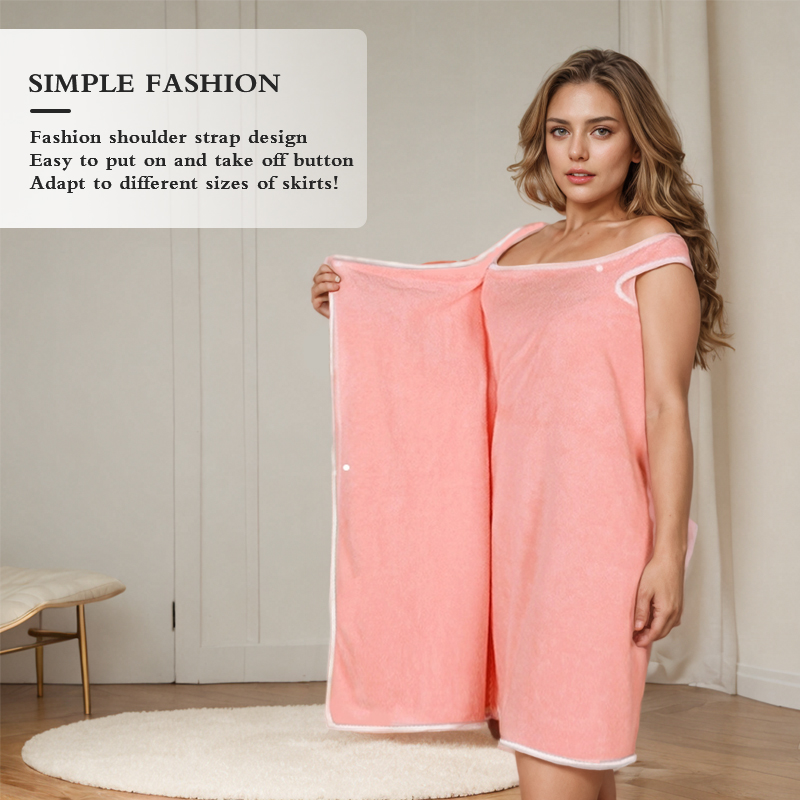 1pc バスタオル家庭用女性ウェアラブルラップ大人吸水ポリエ - Spa Towel のレビューと価格