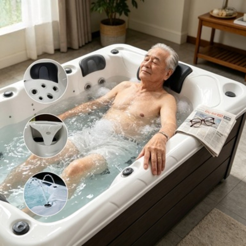 マッサージ浴槽 アクリル製 ジャグジー スパ ホットタブ 屋 - Spa Massager のレビューと価格