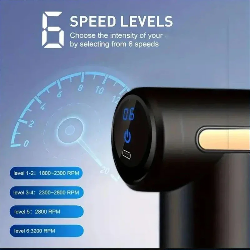 ポータブル筋膜マッサージガン電気パーカッションピストルマッサ - Massage Gun のレビューと価格