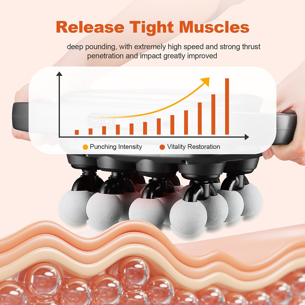 16 ヘッド筋膜ガン高周波振動ボディマッサージガン腰と背中の - Massage Gun のレビューと価格
